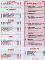 Jjsmyths menu