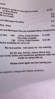 The House Of Hooker menu