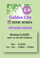 The Golden City menu