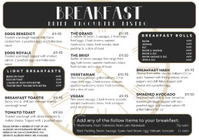 Brief Encounter Refreshment Rooms, Carnforth Railway Station menu