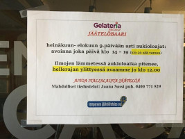 Gelateria Italiana menu