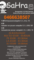 Sahara Fast Food menu