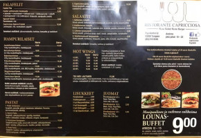Capricciosa menu