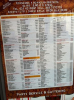 India Fast Food menu