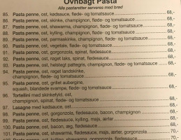 Benvenuti menu