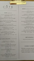 Côte Café Interior menu