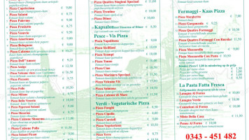Grande Italië menu