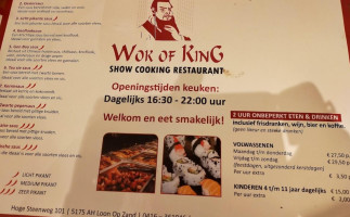 Wok Of King Loon Op Zand menu