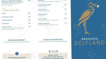Brasserie Delfland menu