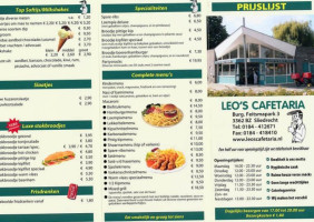 Leo's Cafetaria menu