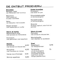 Wagenaar Koffie Diner menu