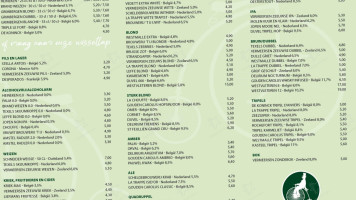 Cafe De Fiets V.o.f. Zoutelande menu