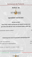 De Pastorie Zeeland menu