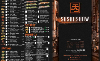 Sushi Show menu