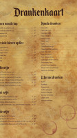 The Flaming Feather menu