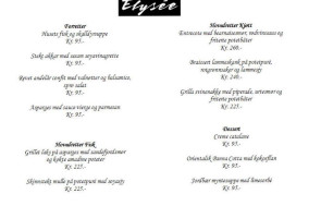 Elysèe menu