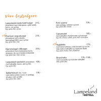 Lampeland Og Kafé Spisested I Numedal menu