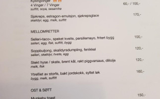 Spontan Wine menu