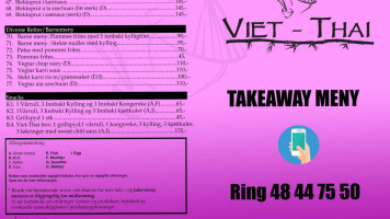 Viet-thai menu