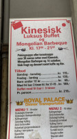 Royal Palace menu