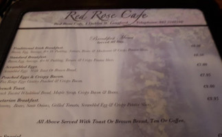 Red Rose Cafe menu
