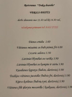 Trakų Dvarelis menu