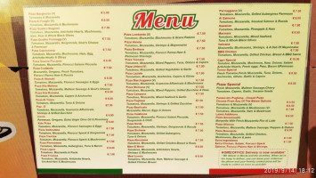 Pizze' menu