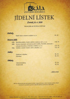 Hotelová Restaurace Malý Pivovar menu