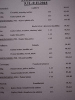 Radniční Restaurace menu