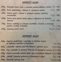 Restaurace U Anezky menu