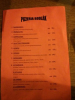 Bodlák menu