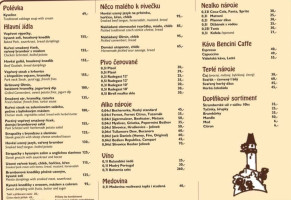Chata Dr. Hrstky menu