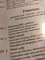 Areál Zavadilka A Valašský Šenk menu