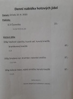 Restaurace U Nádraží menu