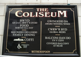 The Coliseum menu
