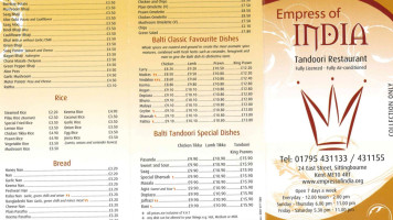 Empress Of India food