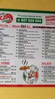 Pizza Grande menu