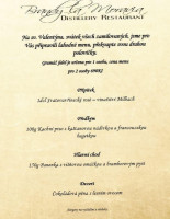 Brandy La Moravia menu