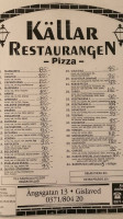 Källarrestaurangen menu