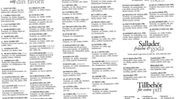 Björkö Pizzeria menu