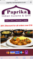 Paprika Indian Cuisine Grill food