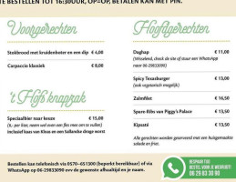 't Hof Van Colmschate menu