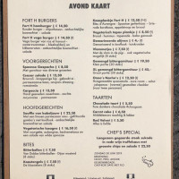 Cafe Fort H menu