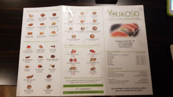 Youkoso Sushi, Grill Chinese Take Away menu