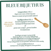 Bleue Bistro menu