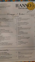 Hanno Groots Café menu