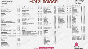 Salden B&b Brasserie menu