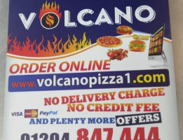 Volcano menu