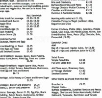Stag And Thistle menu