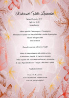 Villa Lunardini menu